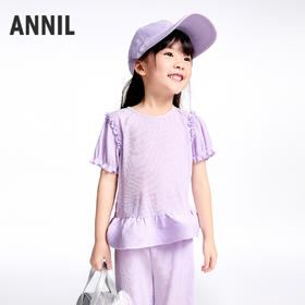 女童短袖衬衣夏季新款安奈儿童装实体店同款XG521705