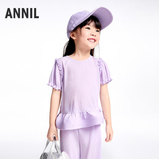 女童短袖衬衣夏季新款安奈儿童装实体店同款XG521705 商品图0