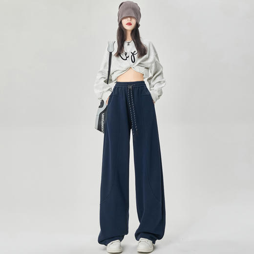 【美式运动多色香蕉阔腿裤】春夏季新款 高腰休闲宽松直筒弯镰刀卫裤 商品图8