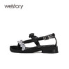 westory女鞋夏季方头水钻厚底花朵休闲凉鞋W22BG61371 商品缩略图2