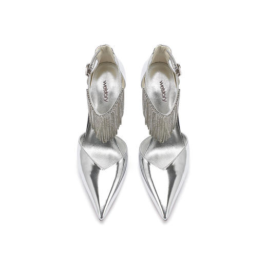 westory春季新款细高跟流苏优雅气质女鞋W24AH56461 商品图4