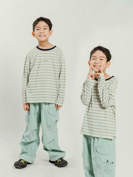 【童品会专属】ACMEITEM爱棵米 户外亲子速干条纹长袖T恤吸湿宽松运动上衣男女GAG3340328A/GAG3340422A 商品图3