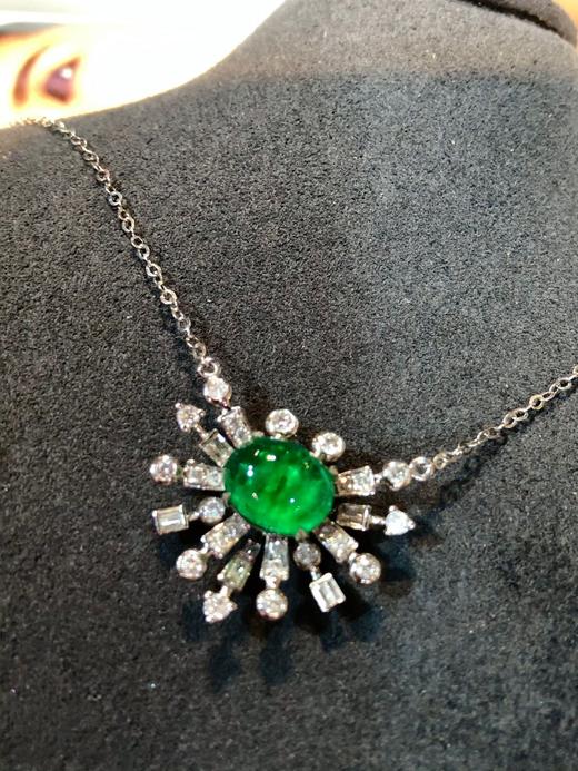 2.41ct蛋面祖母绿吊坠 商品图0