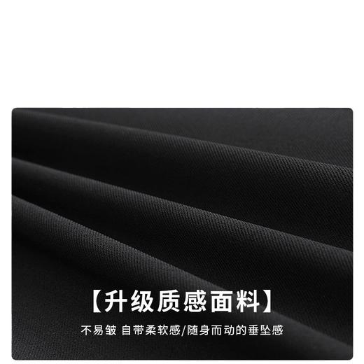 春夏季【卡其色阔腿长裤】高腰垂感 双扣休闲宽松拖地直筒西装裤 商品图4