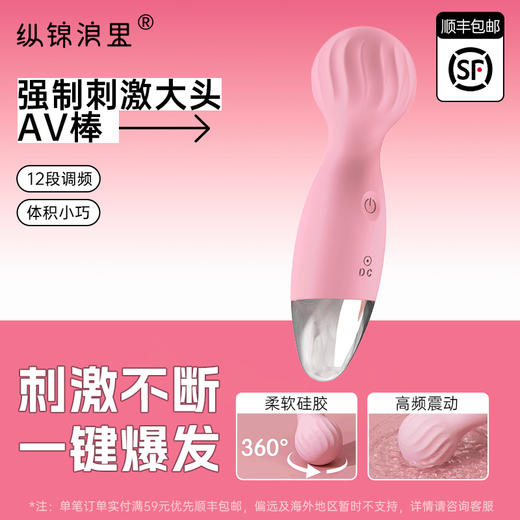 纵锦浪里迷你AV棒女性自慰器震动棒成人情趣用品女用自慰充电强震 商品图0