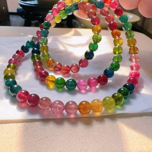 5mm-6mm多圈彩虹碧玺手串 商品图1