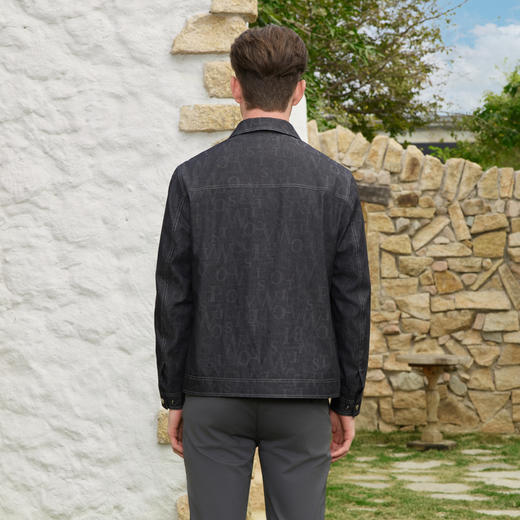 半身缘男装 秋季时尚简约舒适百搭翻领休闲外套253112M01312064 商品图1