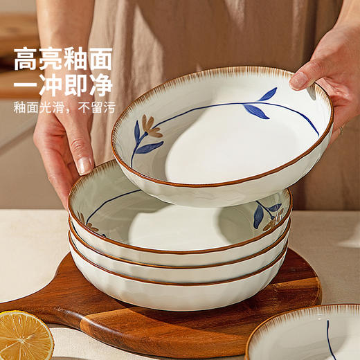 摩登主妇釉下彩陶瓷盘子家用菜盘2025新款高级感餐具碟子餐盘深盘 商品图1