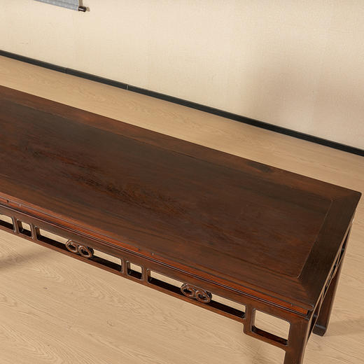 清 红木如意卡子花独板条桌 商品图2