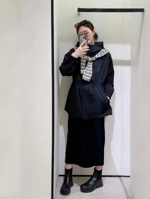 【高品质私服】【IC 丝羊毛精纺平纹布黑色短风衣】随性简约得廓形拓展户外G1183-CC【无标出货 介意慎拍】 商品图8