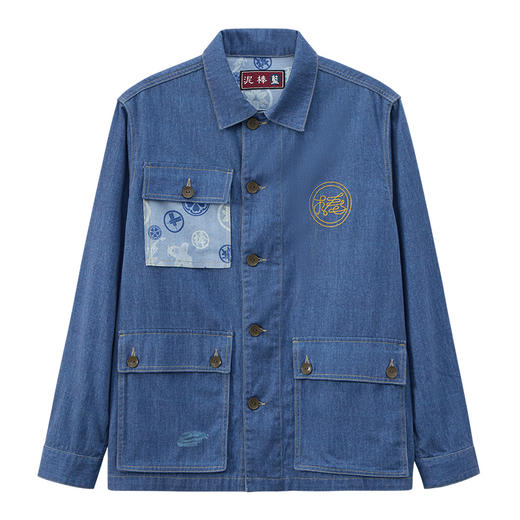 ONIARAI/鬼洗25春夏棒系列双面小达摩牛仔衬衫式外套男式 N340213 商品图3