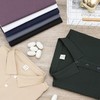 岸纾 优选100％长绒棉双面丝光棉长袖翻领T恤POLO衫190克（7色可选）  商务经典百搭海岛棉内搭抗皱不易变形好打理P1015 商品缩略图1