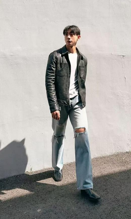 ALLSAINTS男士机车真皮皮夹克 新款ALOY 翻领机车皮衣 商品图2