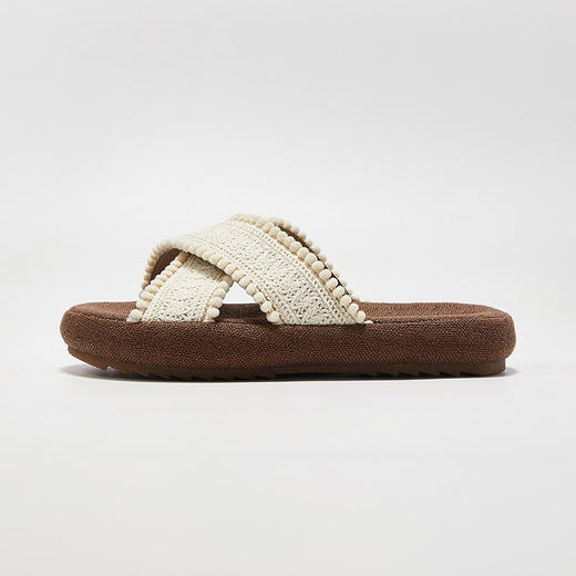 春夏新品民族风复古编织交叉波西米亚麻拖鞋居家外穿女[WG25651] 商品图4