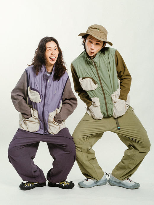 【春夏上新-福利特惠】ACMEITEM爱棵米 户外亲子机能防泼水工装马甲合体立领马甲男女GAG3090843A /GAG3090869A 商品图1