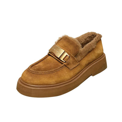 westory2024年春季新款厚底羊羔毛内底保暖防滑气质深口鞋女鞋W24AM57521 商品图1