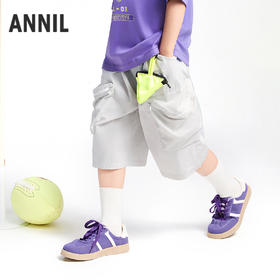 男童全腰梭织七分裤夏季新款安奈儿童装实体店同款AB526641