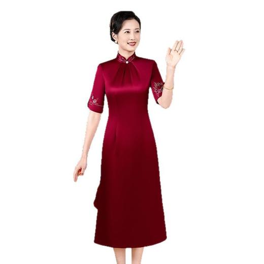 LHS-CB138新款高端喜婆婆婚宴旗袍 年轻新娘中式婚宴礼服 春夏季裙子 商品图4