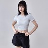 跃牌【周游世界系列】2025春夏新品瑜伽服天丝莫代尔螺纹小圆领T恤长款运动上衣TP0763/TP0864 商品缩略图6