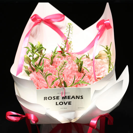 520花束【萌动女神】新鲜鲜花康乃馨粉色7朵混搭鲜花花束（可备注送货时间） 商品图1