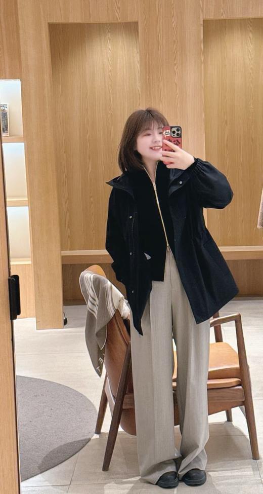【高品质私服】【IC 丝羊毛精纺平纹布黑色短风衣】随性简约得廓形拓展户外G1183-CC【无标出货 介意慎拍】 商品图5