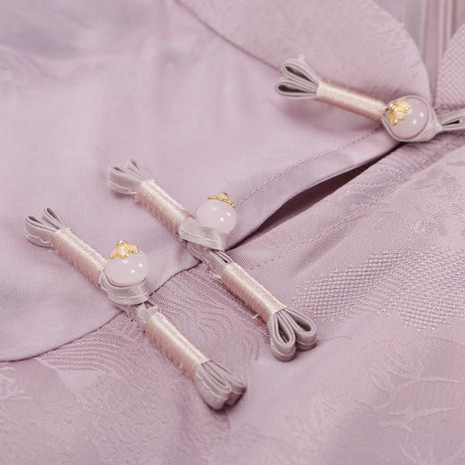 QF816斯尔丽2025新款改良旗袍夏季拼接薄透朦胧水墨画精致流苏连衣裙 商品图5