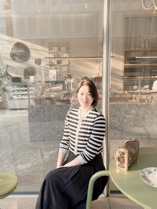 火桐hooton 经典重塑 圆领条纹绵羊毛开衫G348 商品图4