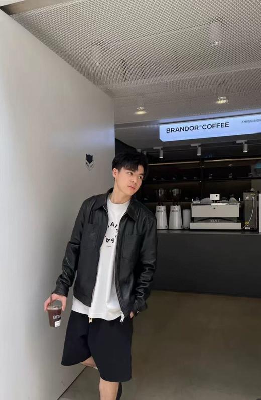 ALLSAINTS男士机车真皮皮夹克 新款ALOY 翻领机车皮衣 商品图6