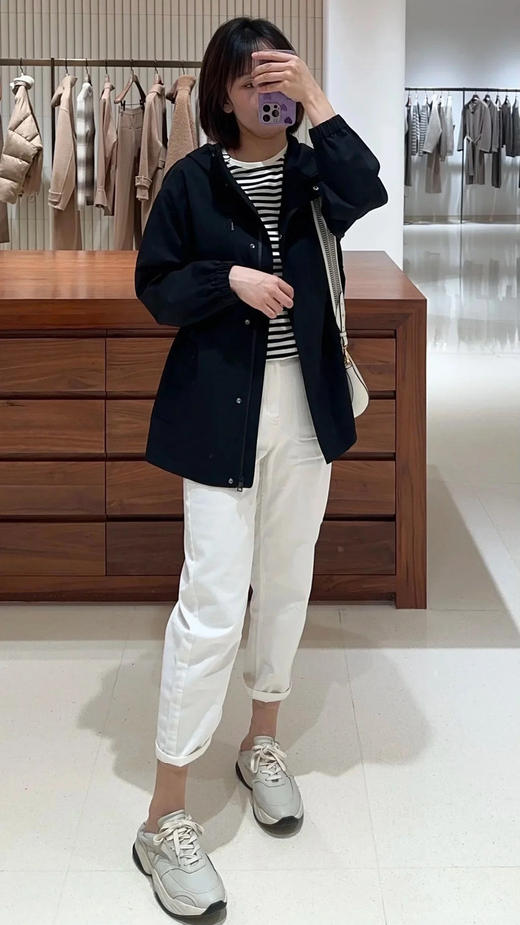 【高品质私服】【IC 丝羊毛精纺平纹布黑色短风衣】随性简约得廓形拓展户外G1183-CC【无标出货 介意慎拍】 商品图10