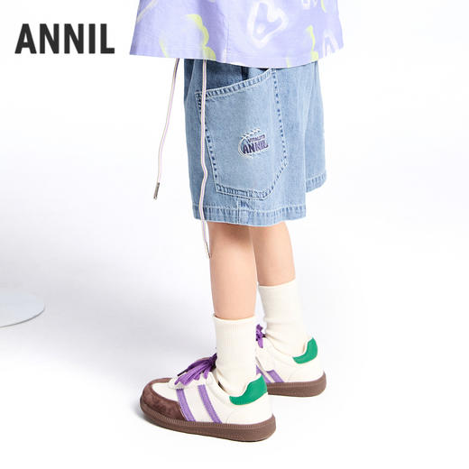 男童全腰牛仔中裤夏季新款安奈儿童装实体店同款XB526624 商品图2