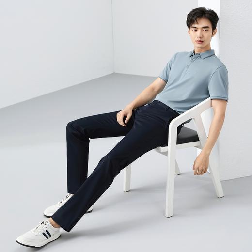 【持久如新/凉感/抗菌/抗紫外线】柒牌短袖POLO衫男士夏季翻领T恤128T72960 商品图4