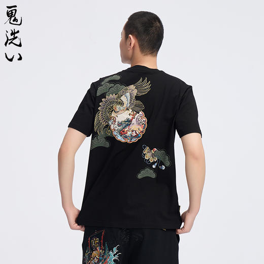 ONIARAI/鬼洗25春夏新品泥棒蓝船绘绣花短袖男式T恤印花 25NOB33 商品图2