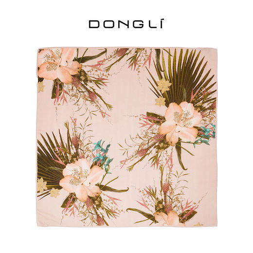 东黎 • 绒韵花色精纺印花方巾 85*85CM  4460 商品图3