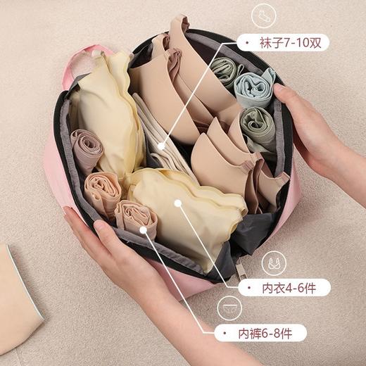 【出行所需，一包收纳！】收纳文胸包  旅行收纳 韩版布艺女款内衣便携收纳包 三合一内衣收纳袋-QQ 商品图1