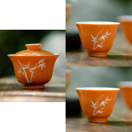 留白竹影矾红 系列 留白设计 雅致韵味 瓷器 商品图3