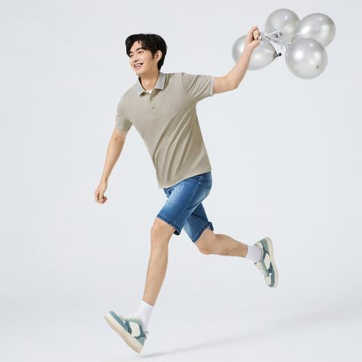 【调温科技】柒牌3A抗菌短袖POLO衫男士夏季新品商务休闲翻领T恤128T71540 商品图3