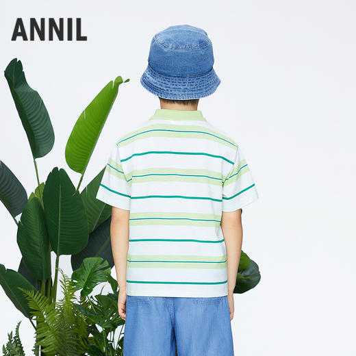 男童翻领短袖针织衫夏季新款安奈儿童装实体店同款AB521729 商品图2