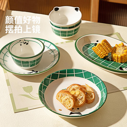摩登主妇mototo熊猫餐具碗家用2025新款盘子儿童碗个人专用碗具 商品图4