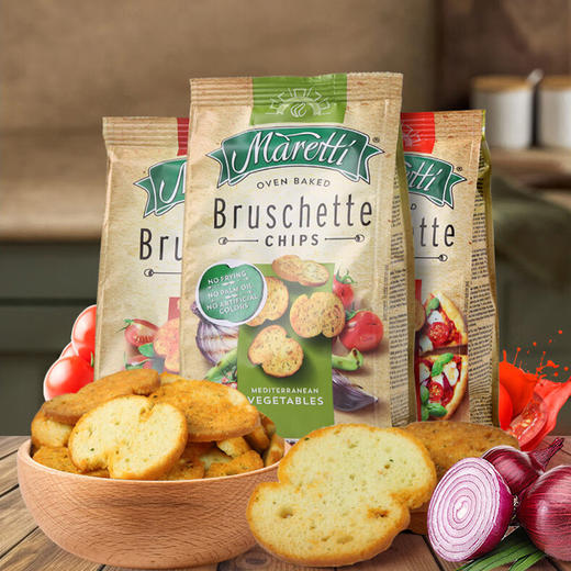 【分仓直发包邮】玛乐缇进口饼干烤面包干3种口味拼组70g/袋（番茄橄榄牛至口味+地中海披萨口味+地中海蔬菜口味） 商品图0
