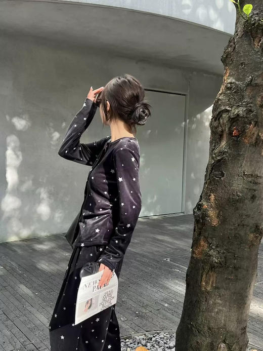 把繁星穿身上！双面超细水晶绒家居服 小领双侧首要设计更显瘦 糯叽叽软绵绵 亲肤温暖 商品图5