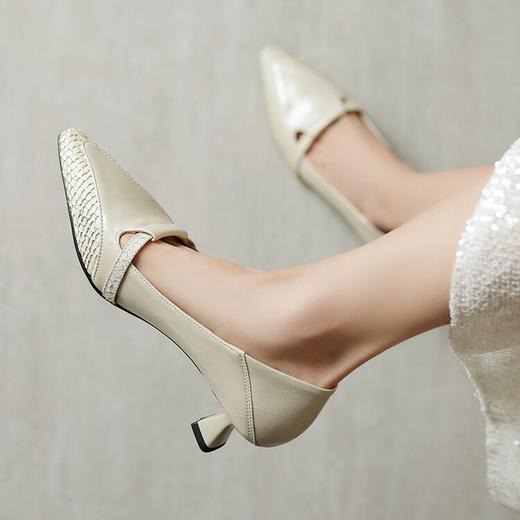 【预售5天】时尚法式低跟，小皮鞋拼色单鞋YCJX&H-7332 商品图3