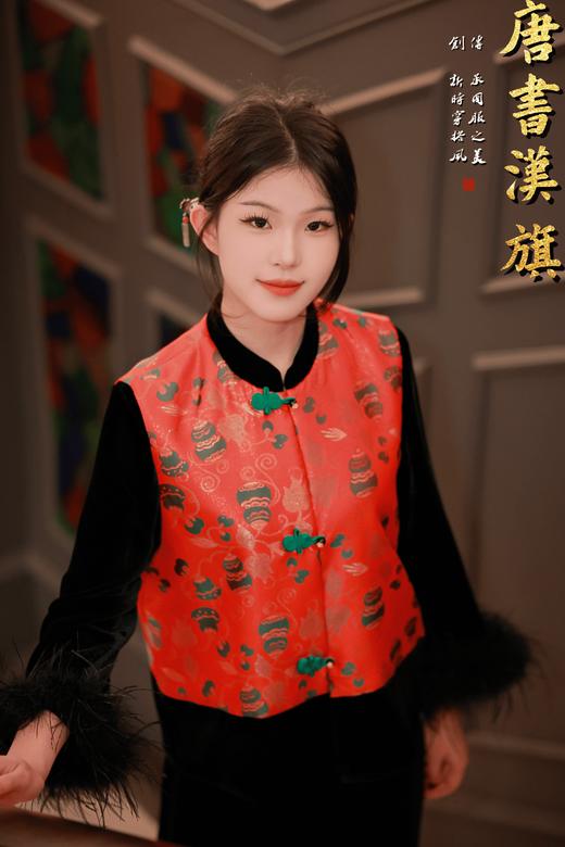 【花间一壶】织锦缎新中式马甲金丝葫芦福禄提花复古马甲坎肩新中式国风早春新品 商品图0