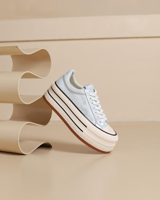 westory新款超轻厚底舒适百搭小白鞋S24CM75081 商品图2