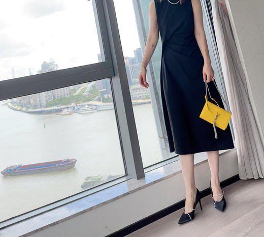 westory春秋尖头简约水钻一字带细跟时尚网红高跟鞋W23CE73081 商品图5