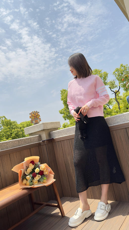 westory真皮厚底2023夏季新款高级感圆头穆勒拖56231 商品图5