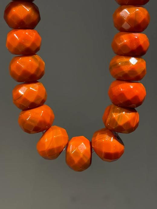 南红瑪瑙菱格面扁圆珠手链，顺丰包邮 商品图3