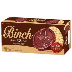 乐天Binch巧克力千饼干102g롯데 빈츠