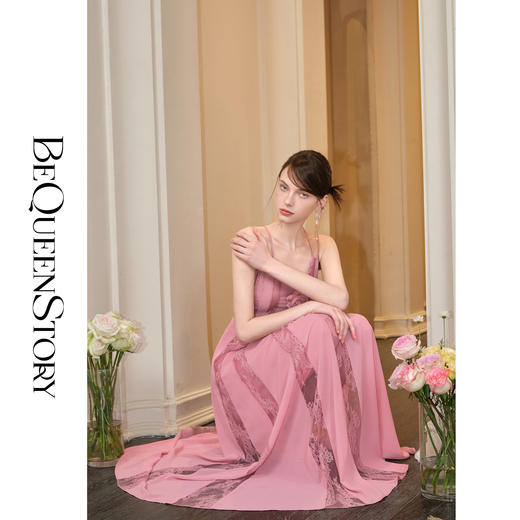 余潇潇【微醺维纳斯】2025春装新款浪漫优雅气质设计吊带连衣裙显瘦 商品图2