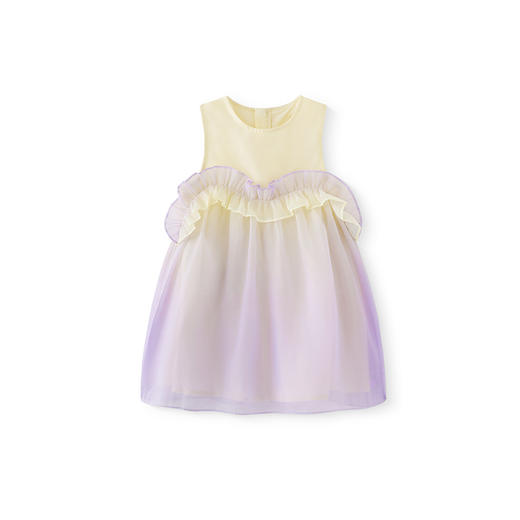 【商场同款】英氏女童连衣裙夏季透气裙子时尚渐变女童背心裙新款 商品图4