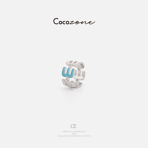 COCO ZONE 时尚轻奢小众拼色百搭气质戒指CD2A0511 商品图0